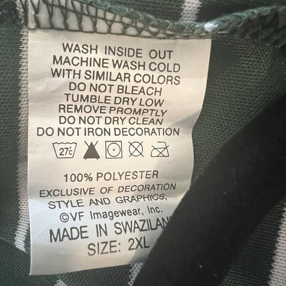 NFL Team Apparel New York Jets Polo Men's Size 2XL Green Striped Football Sports - Picture 6 of 6